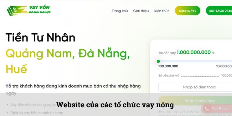 Vay nóng Quảng Nam